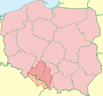 Poziția regiunii Silezia Superioară