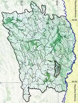 Amplasarea în cadrul județului