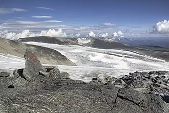 Marcaj pe traseul dinspre Spiterstulen