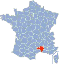 Poziția regiunii Gard