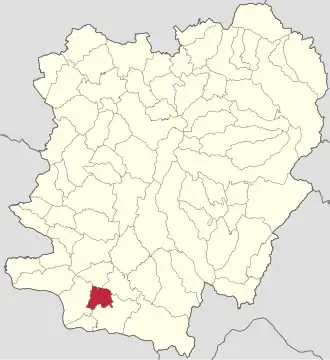 Amplasarea în cadrul județului