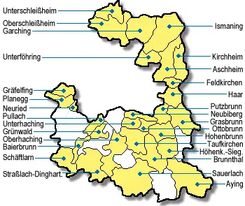 Comunele din districtul München
