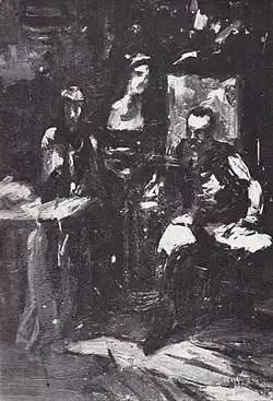 Mihai Viteazul privind capul lui Andrei Bathory - după G.D. Mirea(foto a/n)