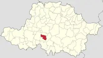 Localizare în cadrul județului