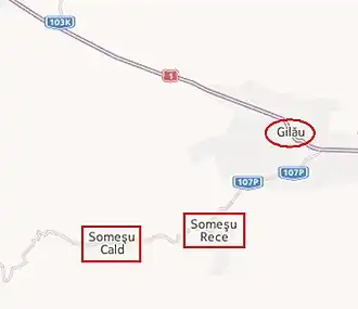 Comuna Gilău și satele componente