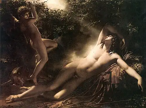 Visul lui Endymion, de Anne-Louis Girodet de Roussy-Trioson, 1791