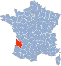 Poziția regiunii Gironde