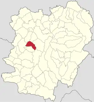 Amplasarea în cadrul județului