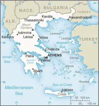 Hartă a Greciei