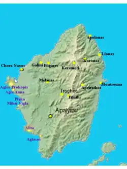 Poziția localității Naxos