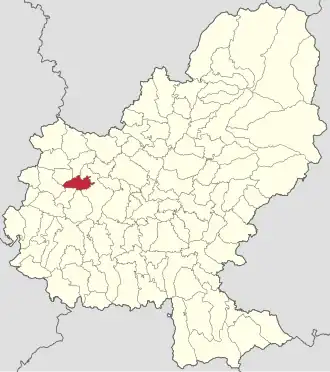 Localizare în cadrul județului