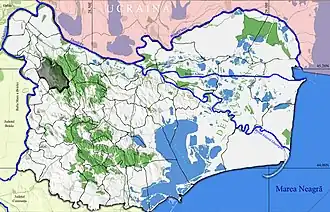 Amplasarea în cadrul județului