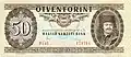 Bancnota de 50 forinți (emisiunea 1986, cu efigia răsculatului Francisc Rákóczi al II-lea)