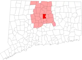 Poziția localității Hartford