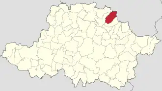 Localizare în cadrul județului