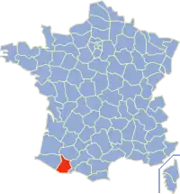 Poziția regiunii Hautes-Pyrénées