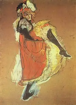 Henri de Toulouse-Lautrec era extrem de iubitor de portocaliu, culoarea amuzamentului Jane Avril (1893-1896).