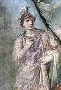 Minerva, frescă din Herculaneum (sec. I)