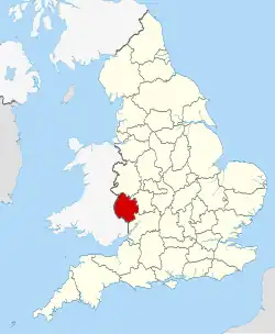Poziția localității Herefordshire