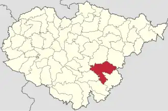 Localizare în cadrul județului