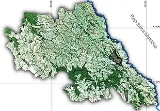 Amplasarea în cadrul județului