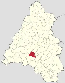 Localizare în cadrul județului