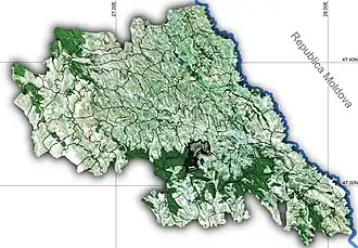 Amplasarea în cadrul județului