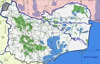 Amplasarea în cadrul județului