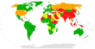 Părțile și semnatarii Statutului de la Roma Stat parte
Semnatar care nu a ratificat
Parte care și-a retras ulterior calitatea de membru
Semnatar care și-a retras ulterior semnătura
Statul non-stat, ne-semnatar