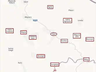 Comuna Iara și satele componente