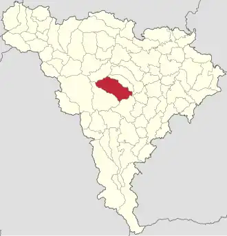 Localizare în cadrul județului