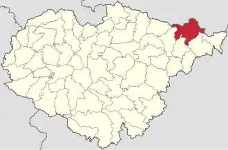 Localizare în cadrul județului