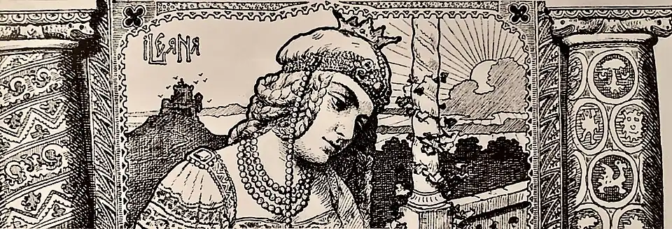 Ilustrație pentru revista Ileana, de Ludovic Basarab, dată necunoscută, cerneală pe hârtie