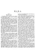 Prima pagină a romanului Mara publicată în nr. 1/1894 al revistei Vatra.