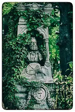 Monument funerar la mormântul lui Constantin Lecca, realizat de Ion Georgescu