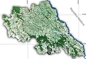 Amplasarea în cadrul județului