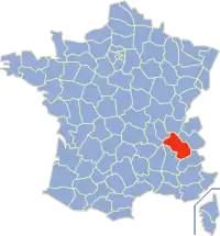 Poziția regiunii Isère