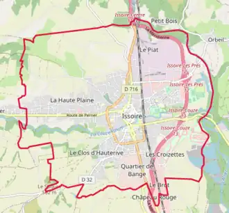 Poziția localității Issoire