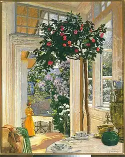 Soare în Mai; de Józef Mehoffer; 1911; ulei pe pânză; 95&nbsp;cm x 78&nbsp;cm; Muzeul Național al Poloniei