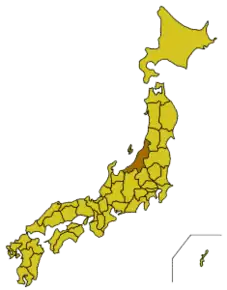 Poziția regiunii Prefectura Niigata