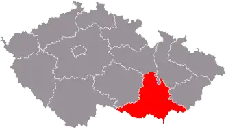 Poziția regiunii Moravia de Sud