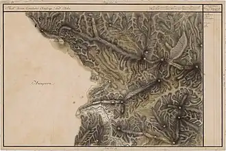 Ciucea pe Harta Iosefină a Transilvaniei, 1769-1773(Click pentru imagine interactivă)