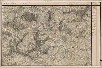 Țaga pe Harta Iosefină a Transilvaniei, 1769-1773(Click pentru imagine interactivă)