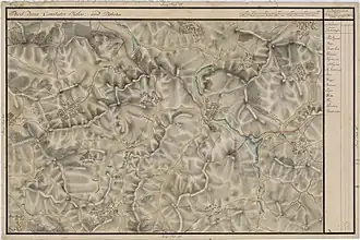 Cătina pe Harta Iosefină a Transilvaniei, 1769-1773(Click pentru imagine interactivă)