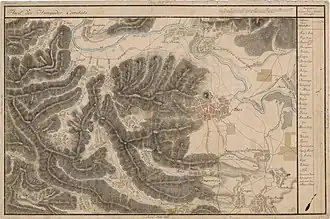 Deva în Harta Iosefină a Transilvaniei, 1769–73.(Click pentru imagine interactivă)