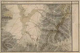 Tușnad pe Harta Iosefină a Transilvaniei, 1769-73