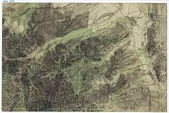 Rășinari în Harta Iosefină a Transilvaniei, 1769-1773.(Click pentru imagine interactivă)