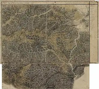 Tălmaciu în Harta Iosefină a Transilvaniei, 1769-1773.(Click pentru imagine interactivă)Amplasare zonală