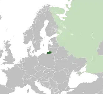 Poziția localității Kaliningrad