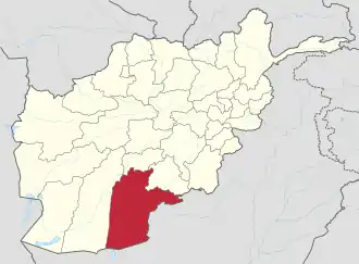 Poziția localității provincia Kandahar